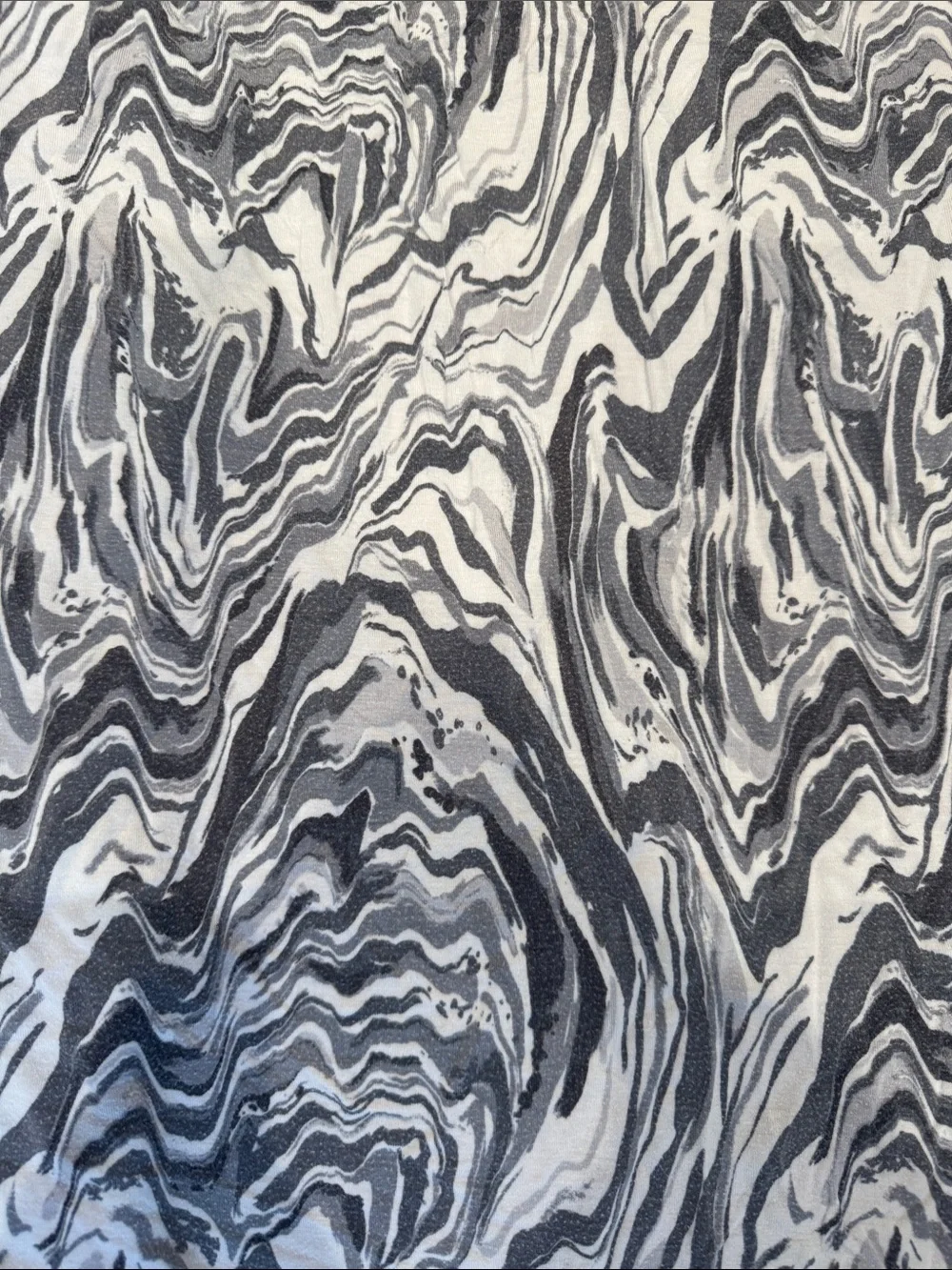 Gray & White Marble Print Bamboo Crib Sheet